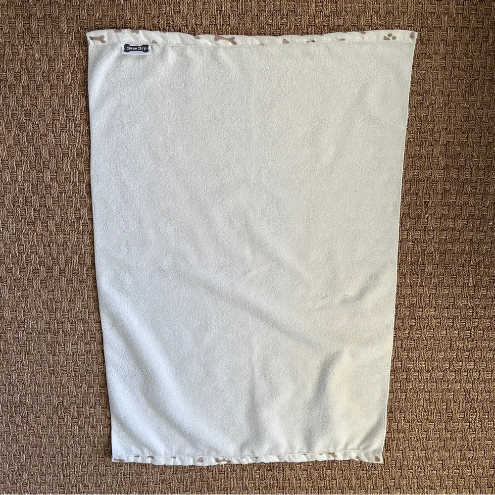 Dog Bone and Paw Print microfiber towel